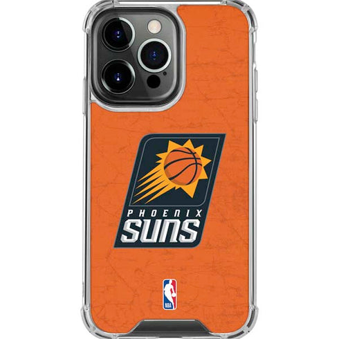 NBA Phoenix Suns Distressed iPhone 16 Pro Max Clear Case